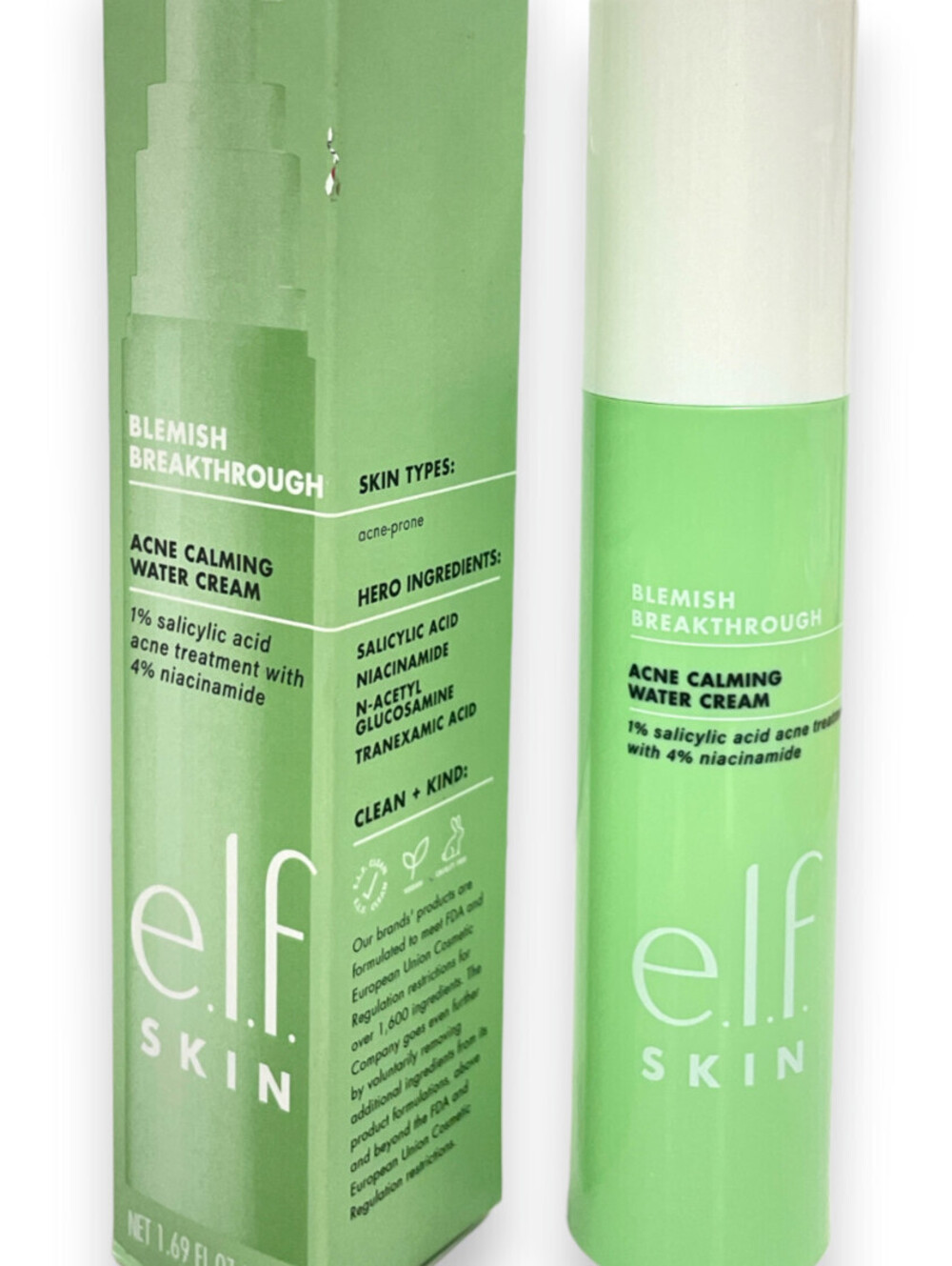 new Elf Blemish Breakthrough Acne Calming Water Cream (1.69fl.oz/50ml) New